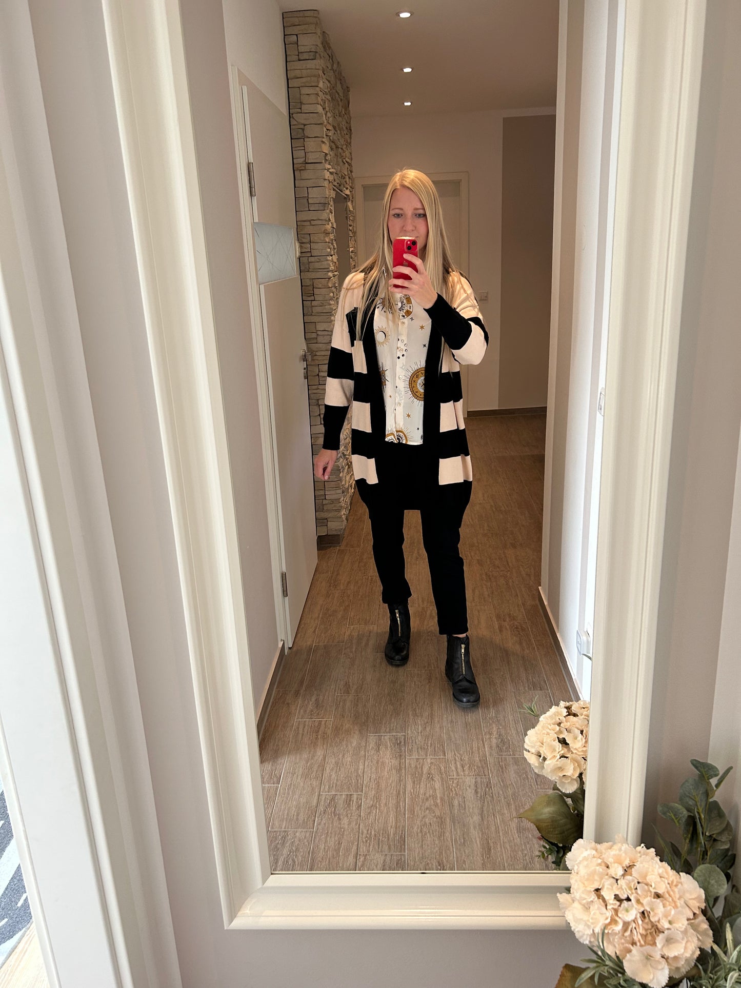 Strickjacke gestreift - unisize