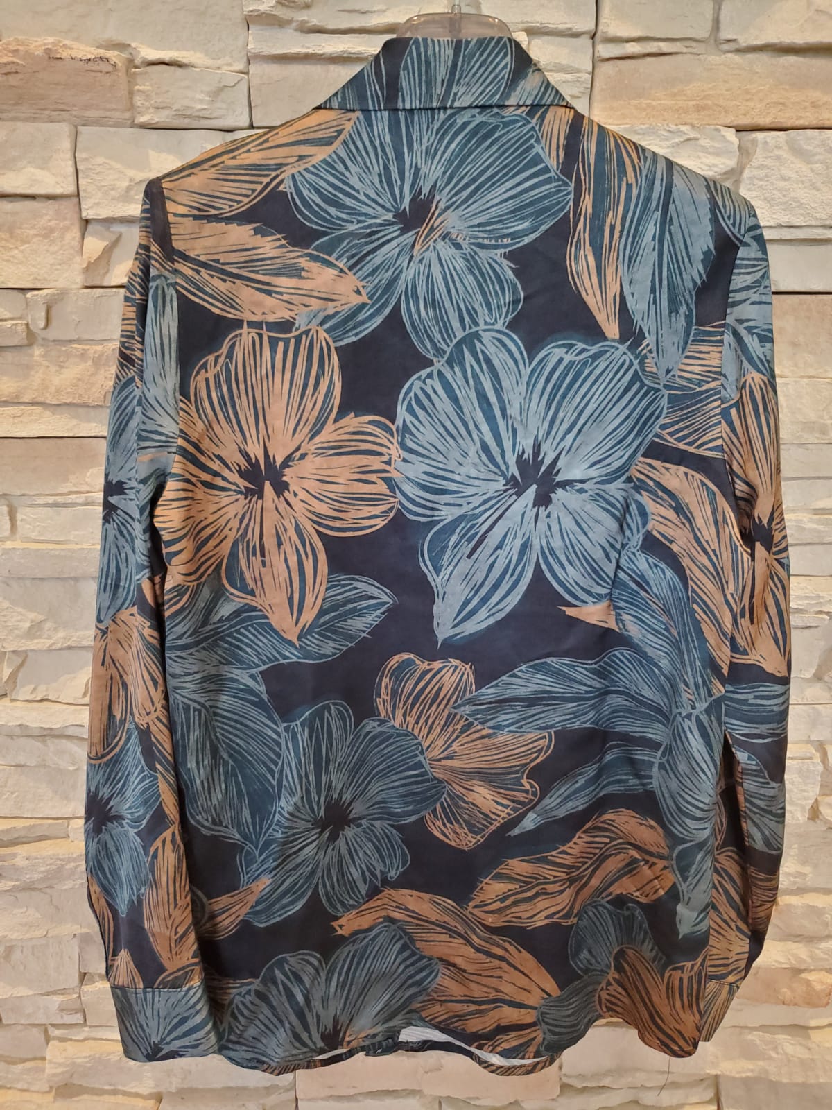 Bluse - blaue Blumen