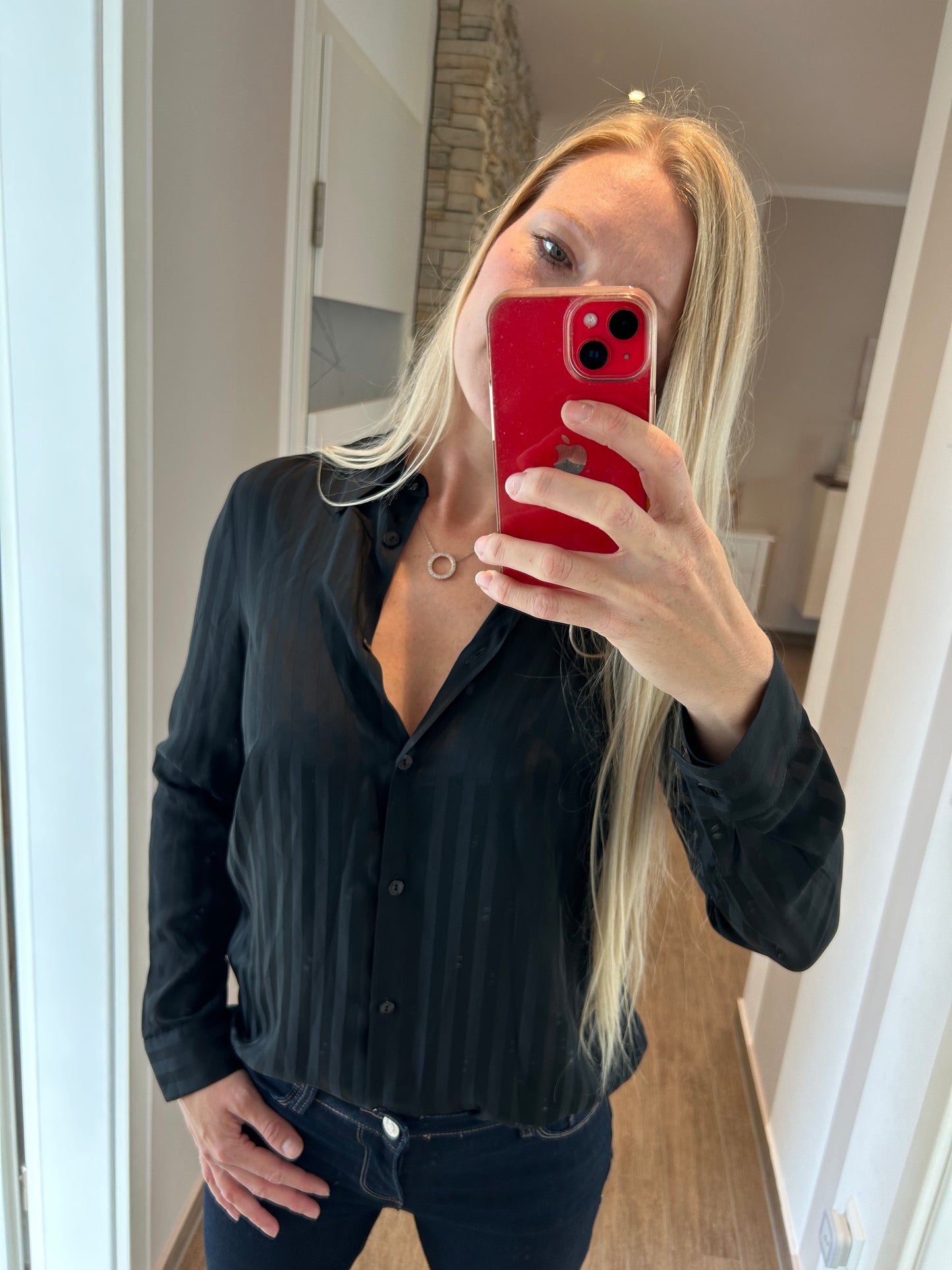 Bluse - schwarze Streifen