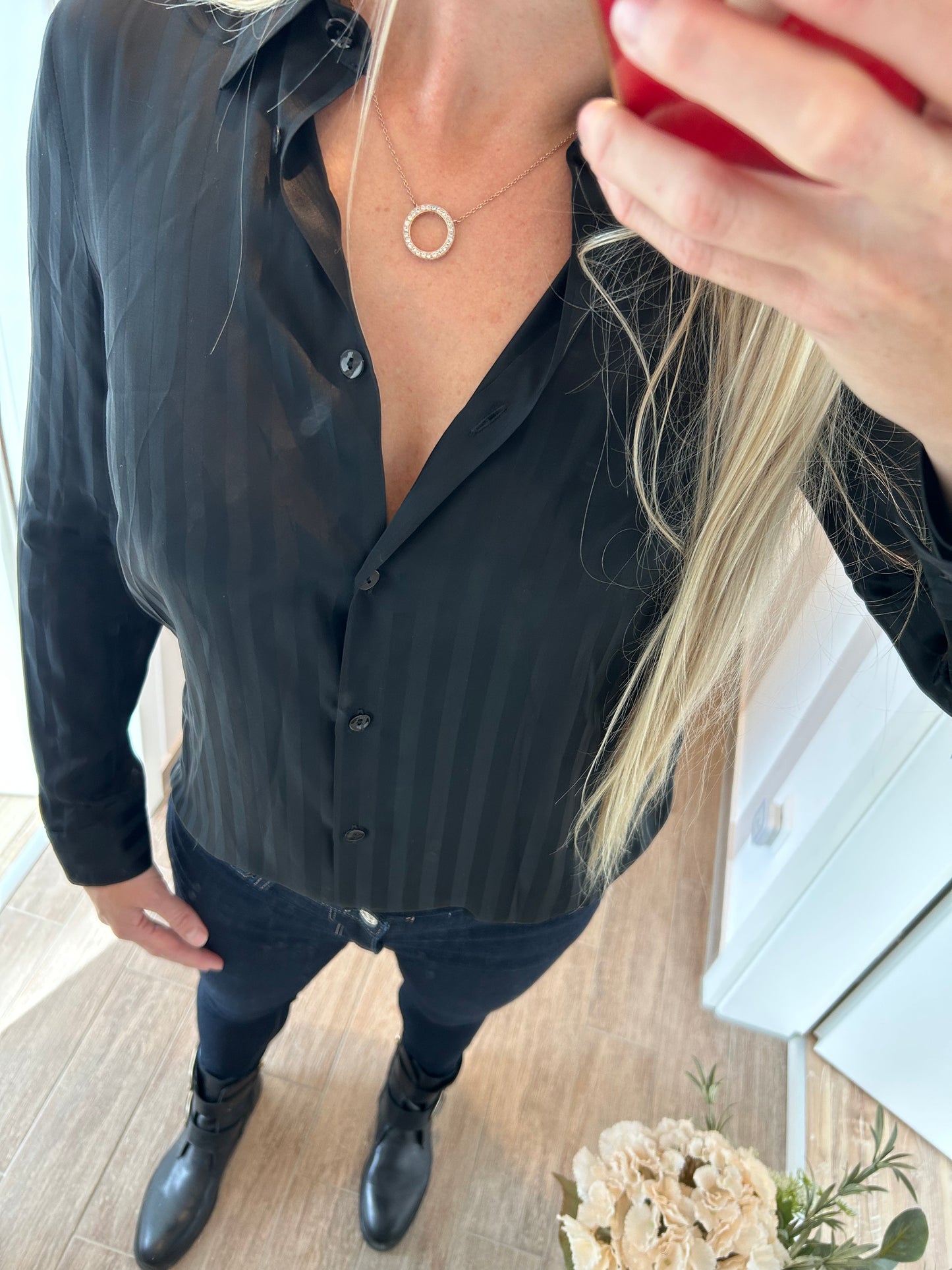 Bluse - schwarze Streifen